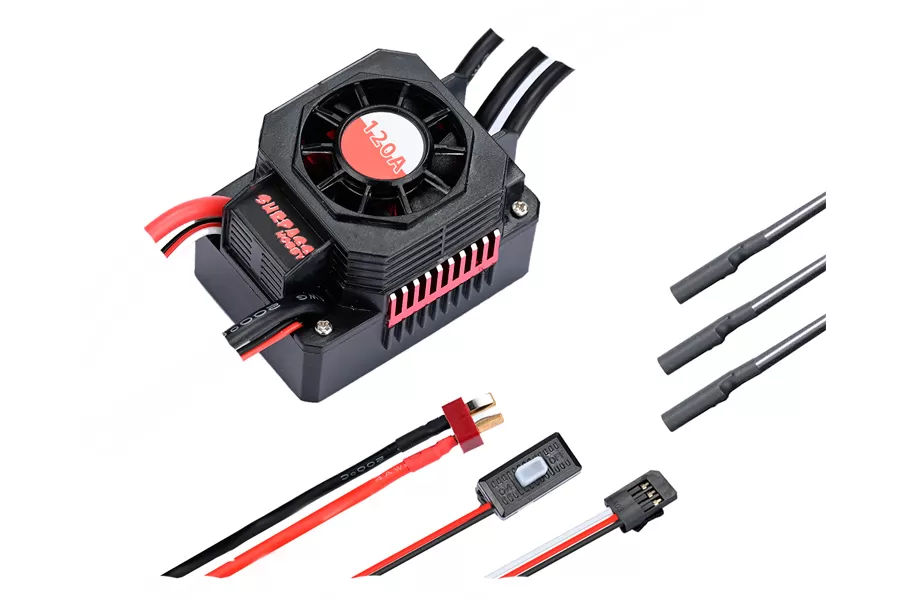 Regolatore di velocità elettronico ESC senza spazzole 120A per auto elettrica RC in scala 1/8 #85278