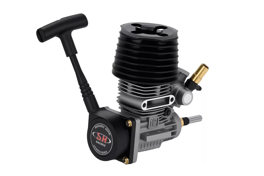 . 18(2.74cc) motore di scarico laterale con albero SG/avviamento a strappo/tappo a incandescenza/Carb scorrevole per auto 1/10 Nitro RC # P0014