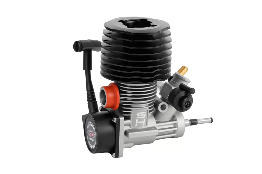 . 28(4.5cc) motore di scarico posteriore con albero SG/avviamento a strappo/tappo a incandescenza/Carb scorrevole per auto 1/8 Nitro RC # P0016