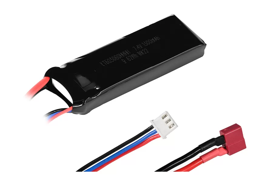 Batteria Lipo 7.4V 1300mAH 2S per VRX 1/16 e 1/18 scala Brushless RC Model Car VRX # H0060