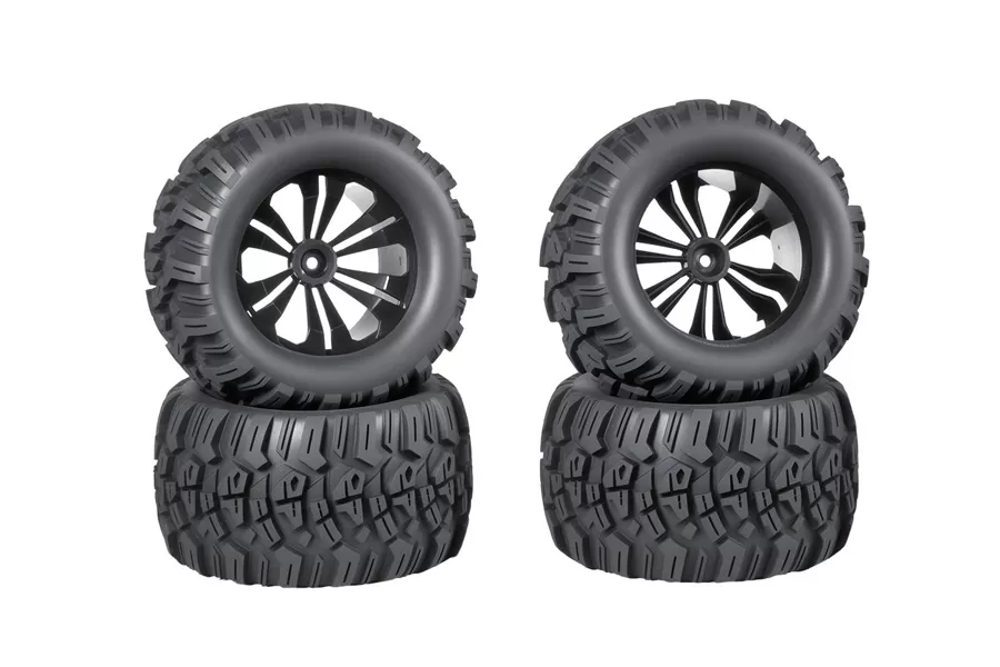 Pneumatico anteriore RC gomma mozzo esagonale da 12mm per camion RC in scala 1/10 #10751