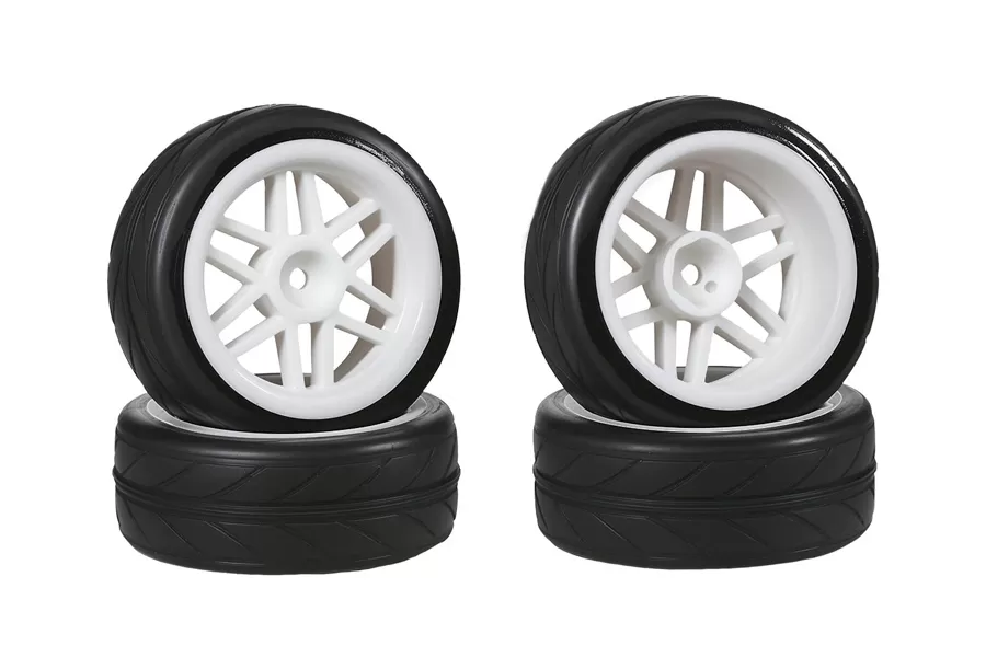 Pneumatico RC gomma mozzo esagonale da 12mm per auto da turismo su strada RC in scala 1/10 #10417