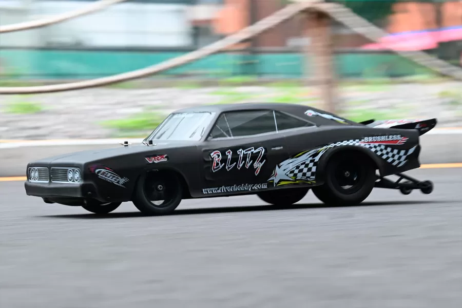 10 Scale 2WD On-road Electric RC Drag Car 2.4G Brushless ad alta velocità RTR # RH2016